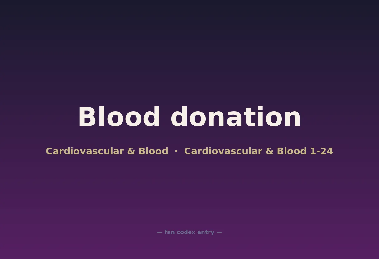Blood donation