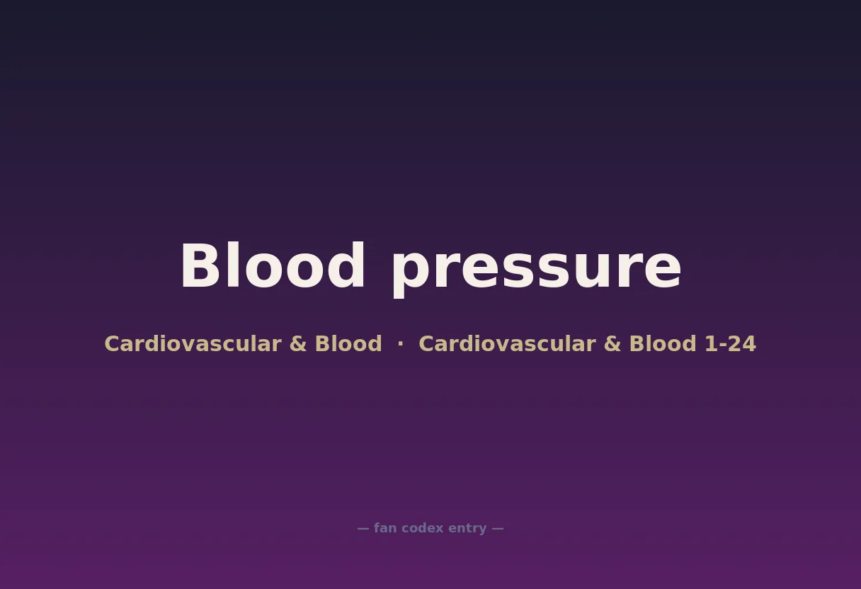 Blood pressure