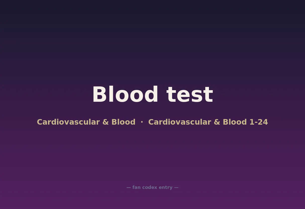 Blood test