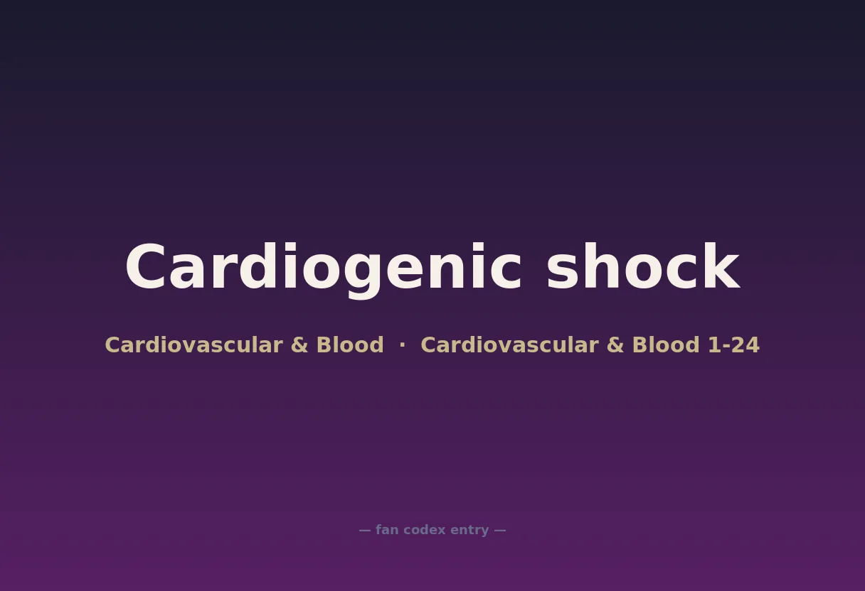 Cardiogenic shock